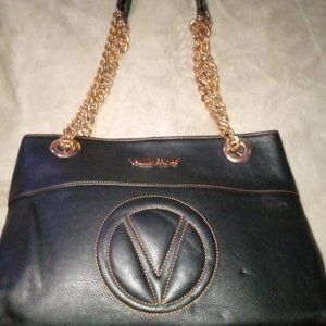 Valentino authentic black leather large handbug